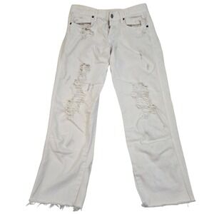 sass & bide 25 THRAHSED Boyfriend Jeans Made in Australia Raw Hem 28x26